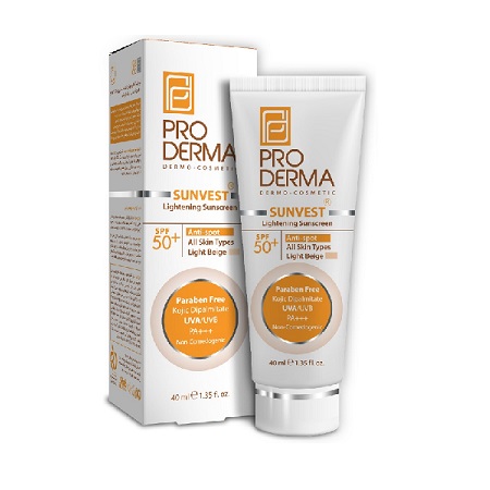 کرم ضدآفتاب بژروشن پرودرما فاقد چربیspf50